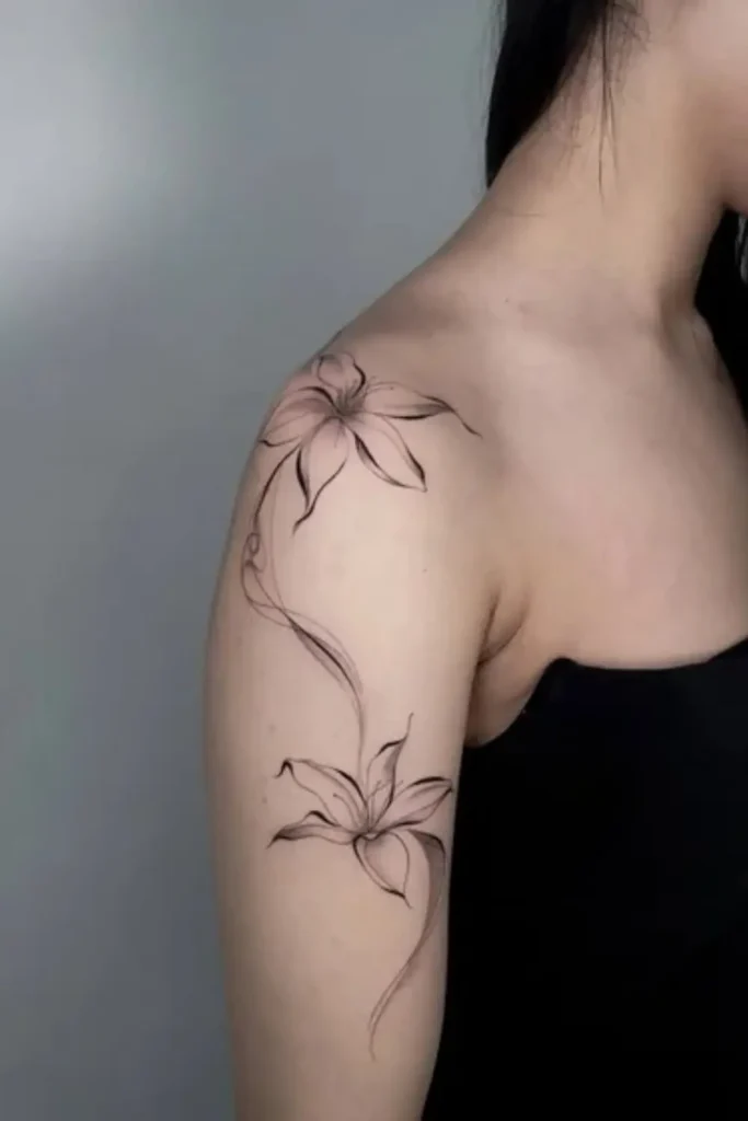 Delicate Lily Tattoo