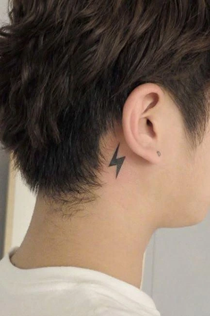 Small Cross Neck Tattoo
