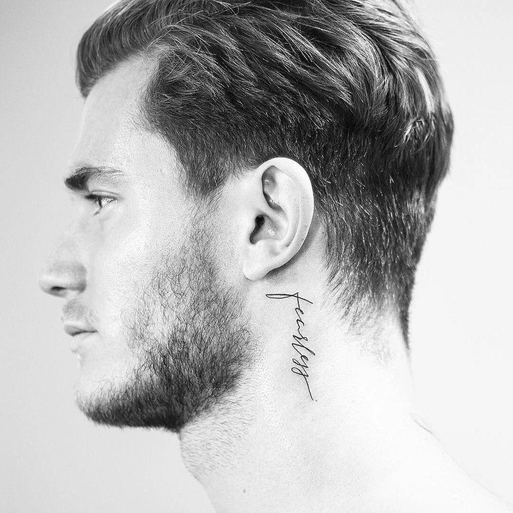 One-Word Neck Tattoo