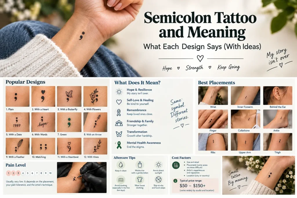 Semicolon Tattoo and Meaning