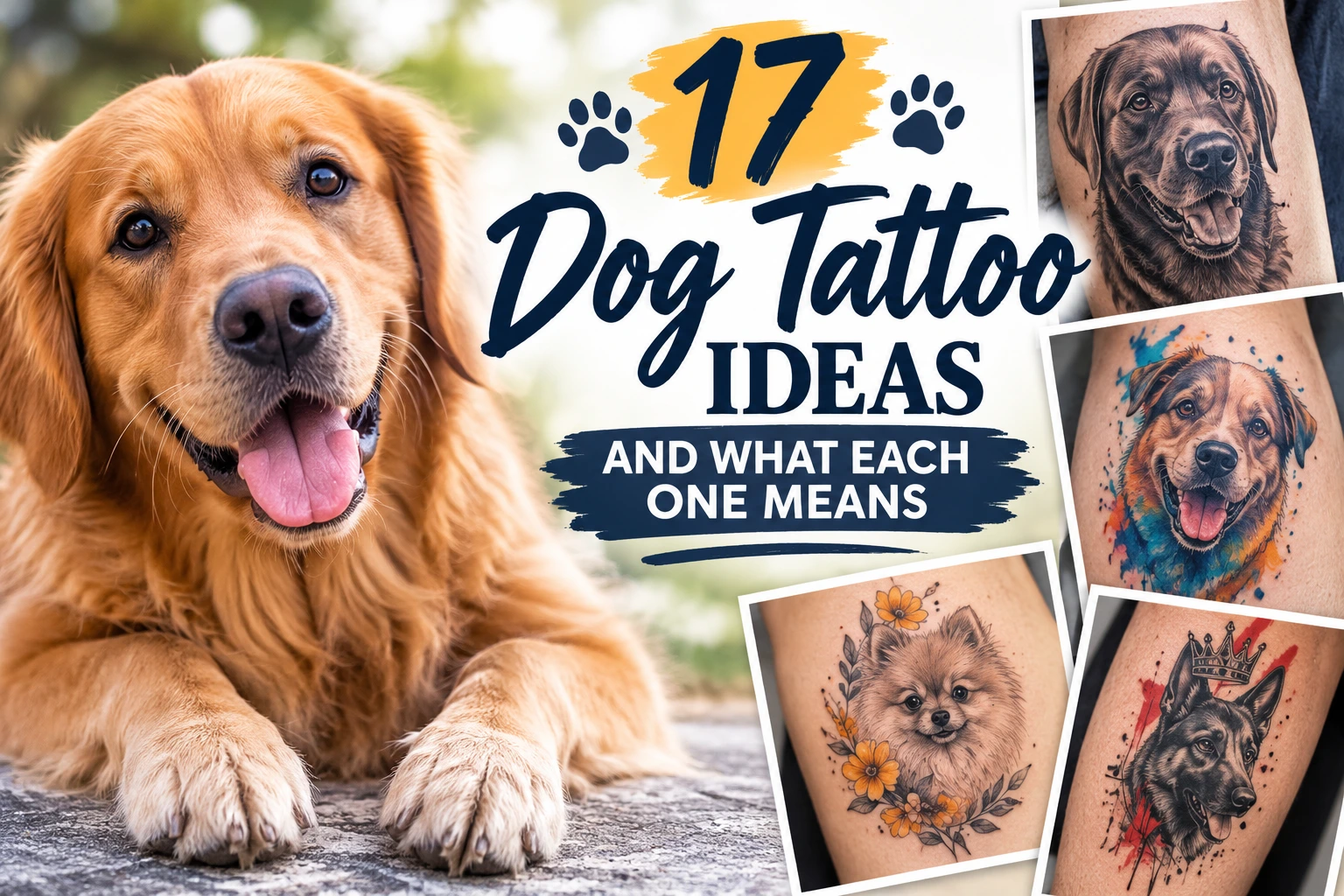 17 Dog Tattoo Ideas and What Each One Means